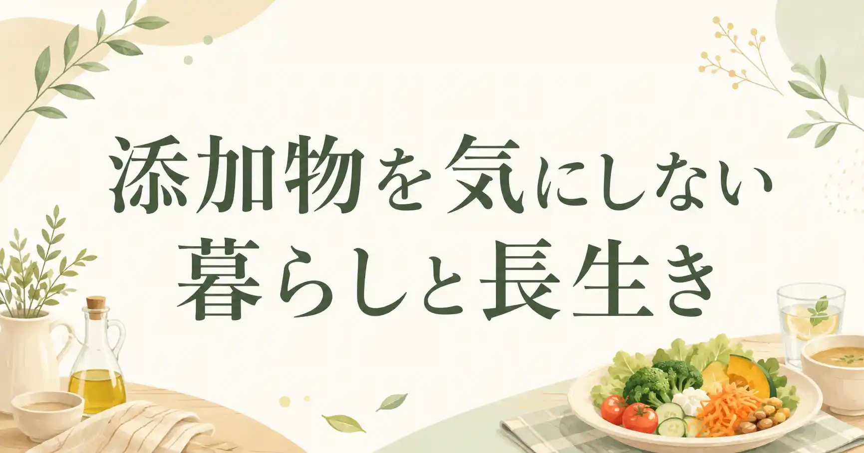 【実態】添加物を気にしない暮らしと長生きの関係は?線引き4つで気持ちが軽くなった
