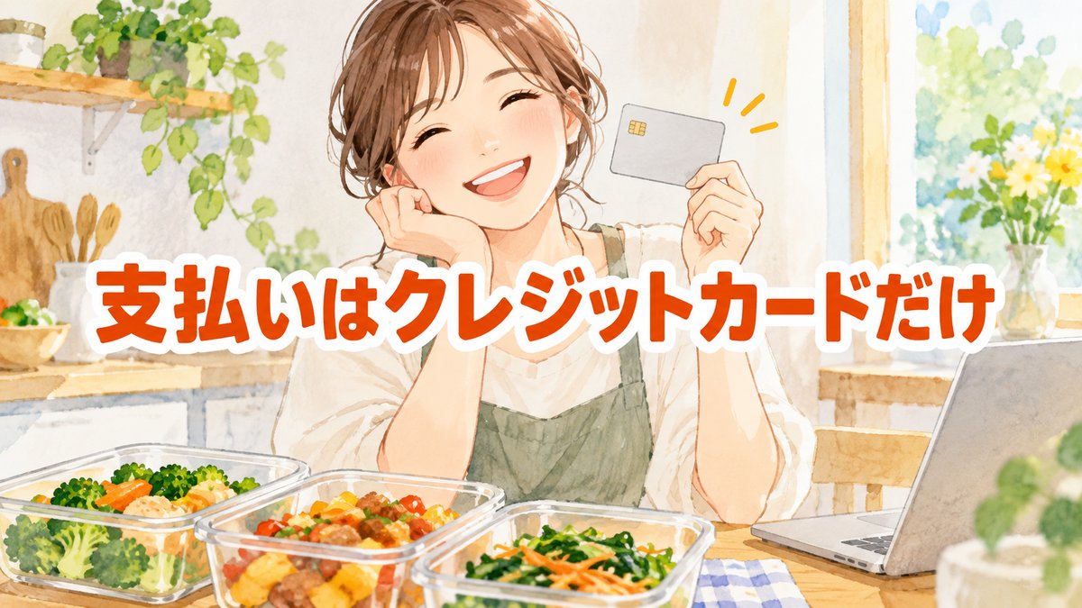 支払いはクレジットカードだけ