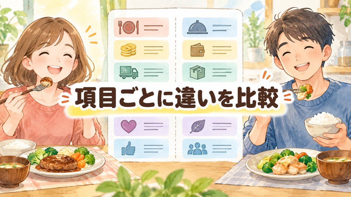 項目ごとに違いを比較