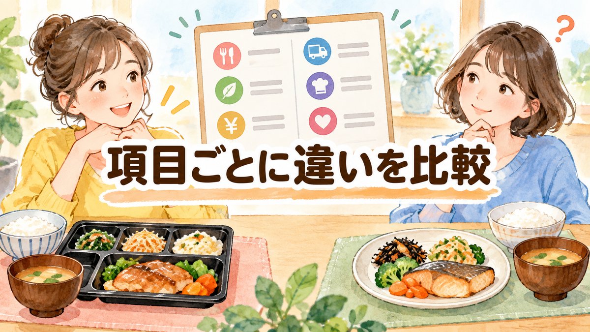 項目ごとに違いを比較