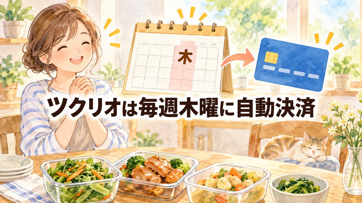 ツクリオは毎週木曜に自動決済