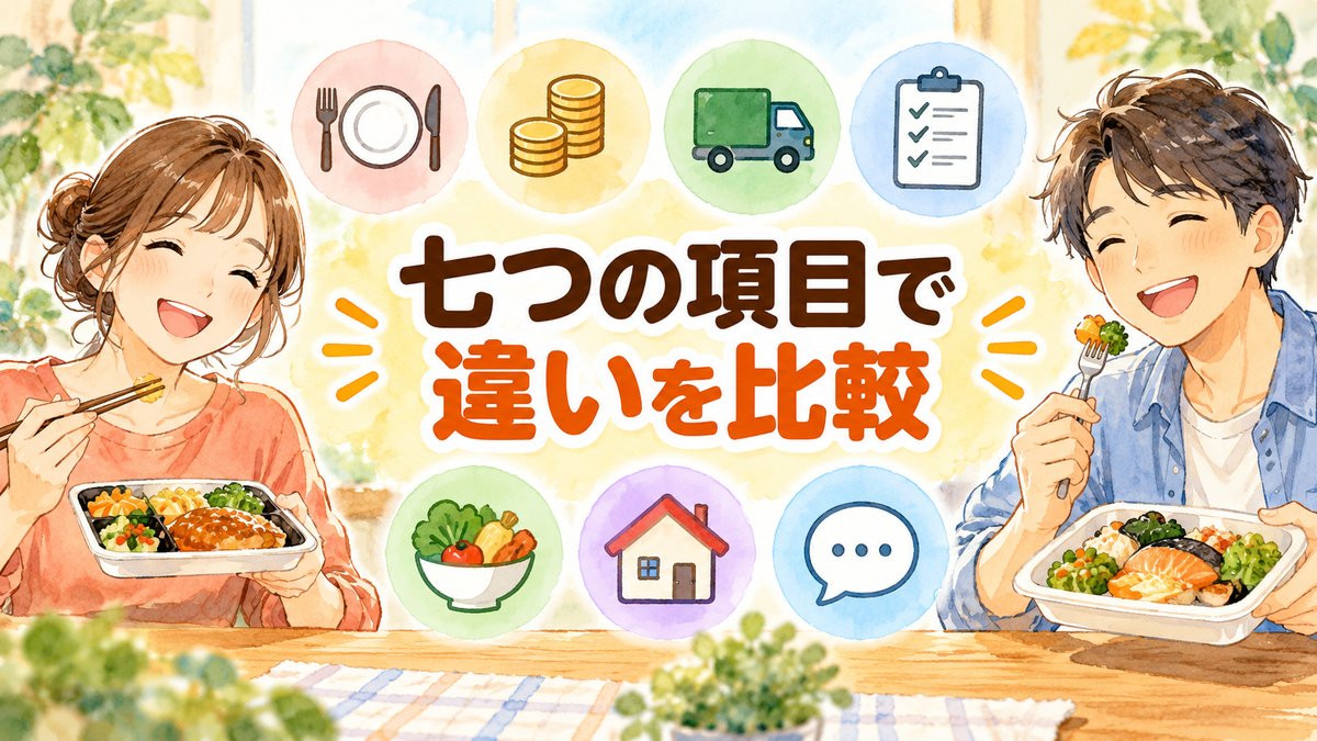 七つの項目で違いを比較