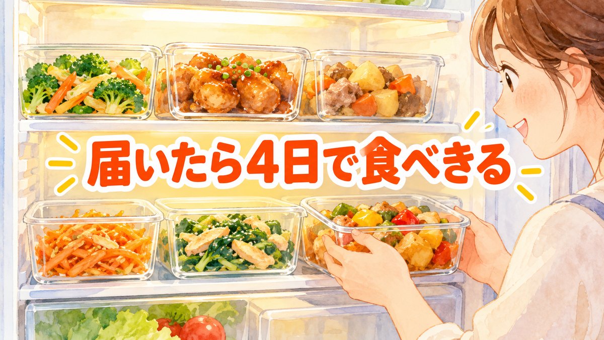 届いたら4日で食べきる