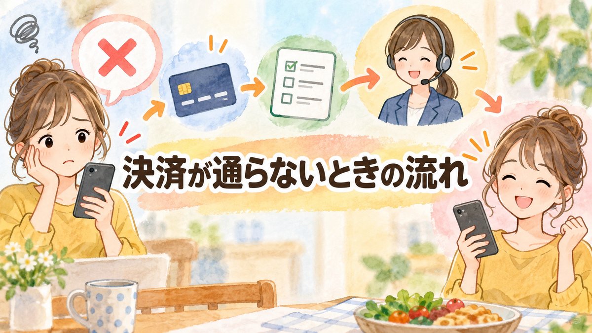 決済が通らないときの流れ