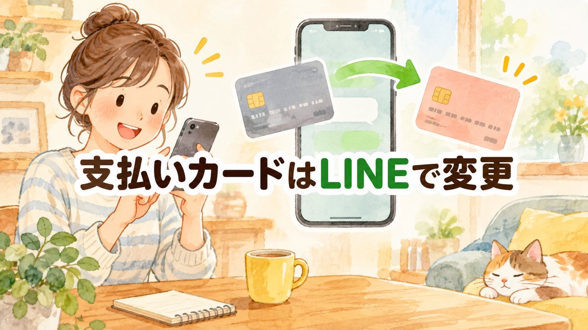 支払いカードはLINEで変更