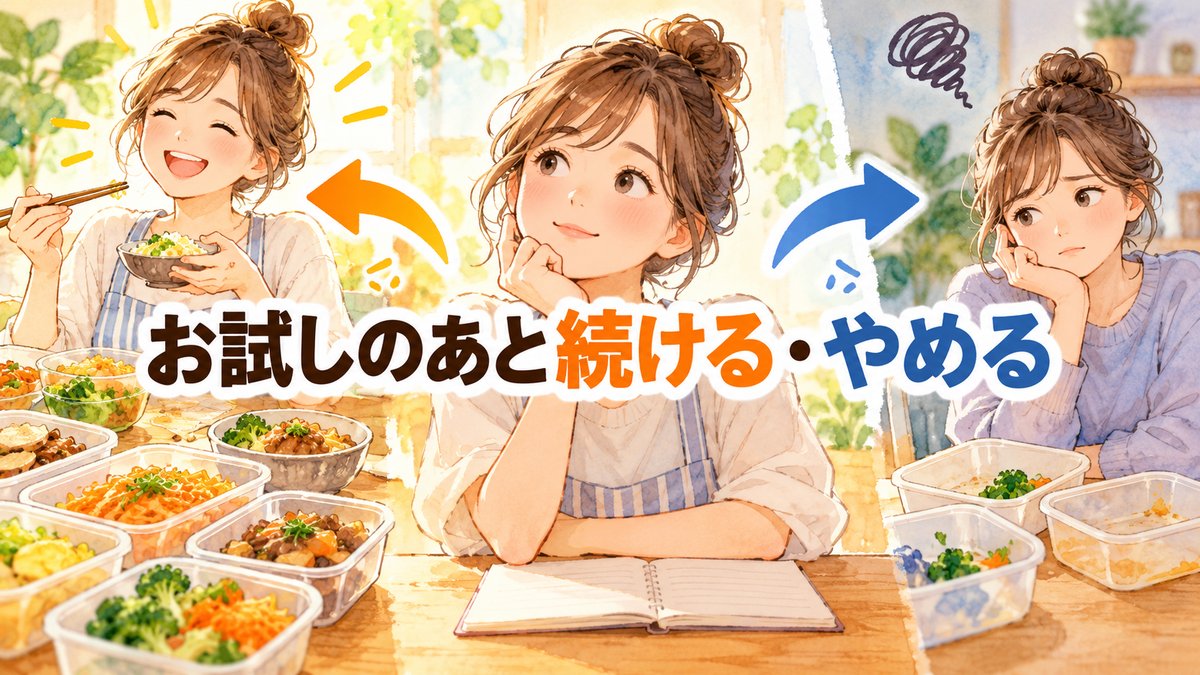お試しのあと続ける・やめる