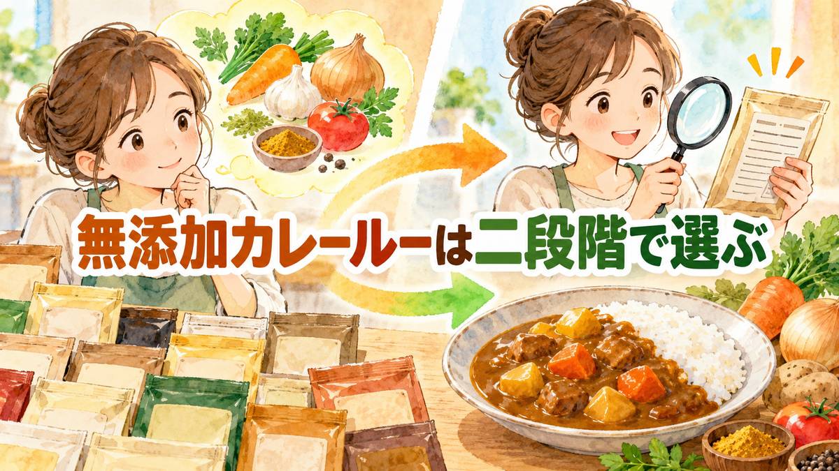 無添加カレールーは二段階で選ぶ