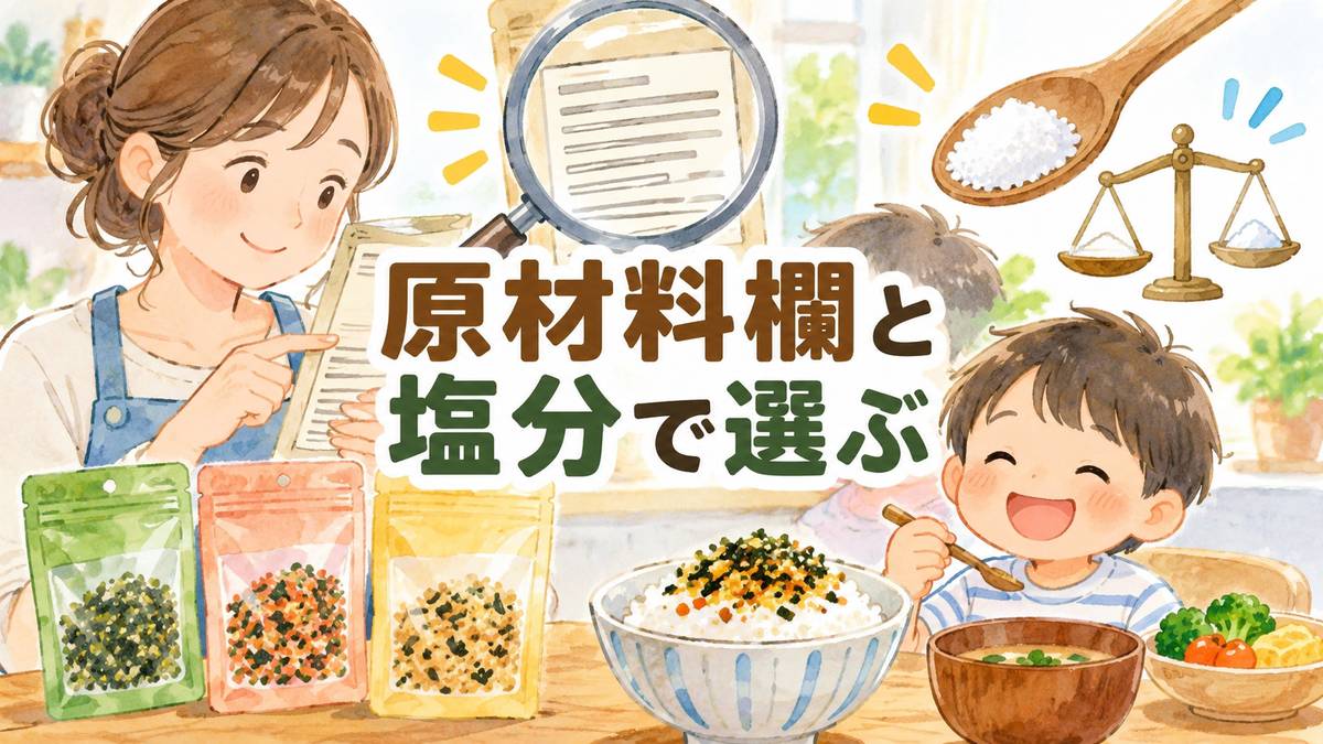 原材料欄と塩分で選ぶ
