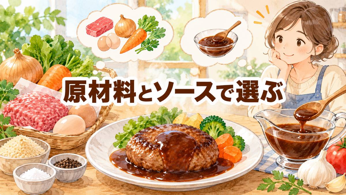 原材料とソースで選ぶ