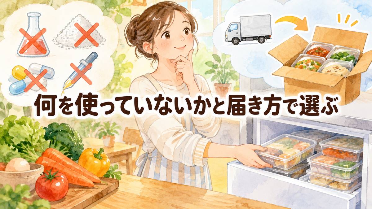 何を使っていないかと届き方で選ぶ
