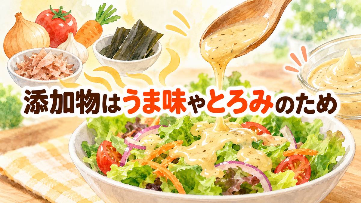 添加物はうま味やとろみのため