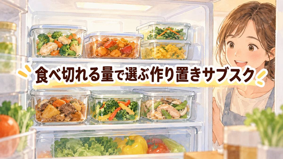食べ切れる量で選ぶ作り置きサブスク