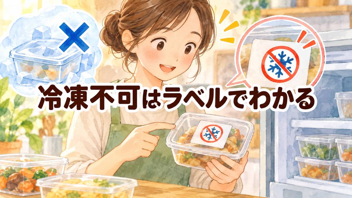 冷凍不可はラベルでわかる
