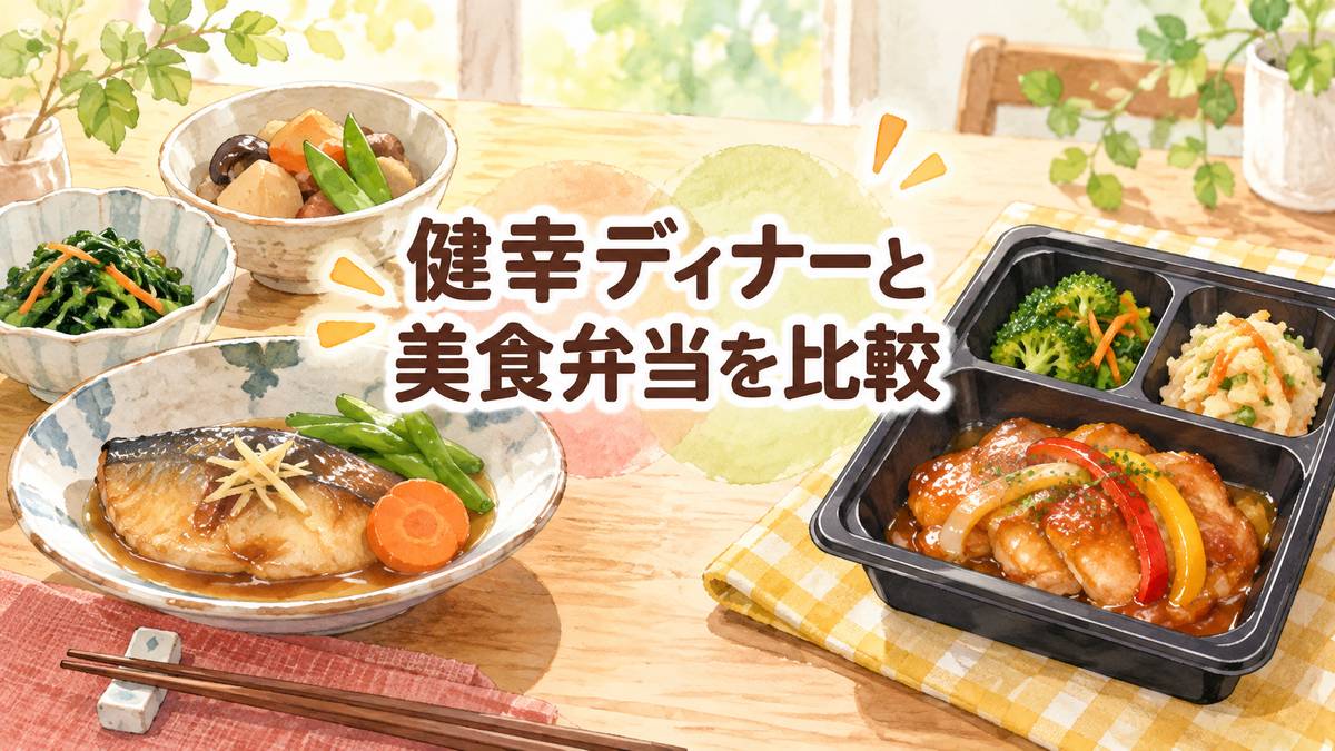 健幸ディナーと美食弁当を比較