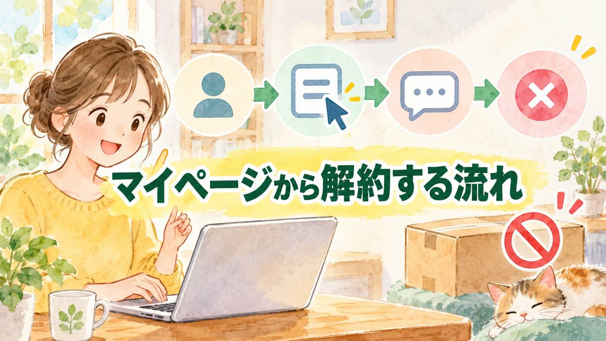 マイページから解約する流れ