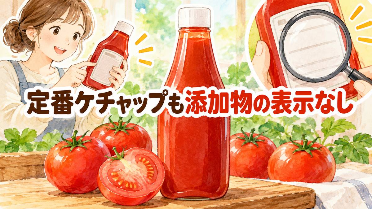 定番ケチャップも添加物の表示なし