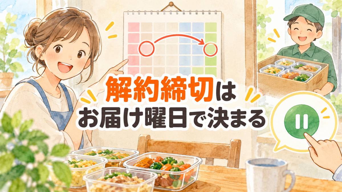 解約締切はお届け曜日で決まる