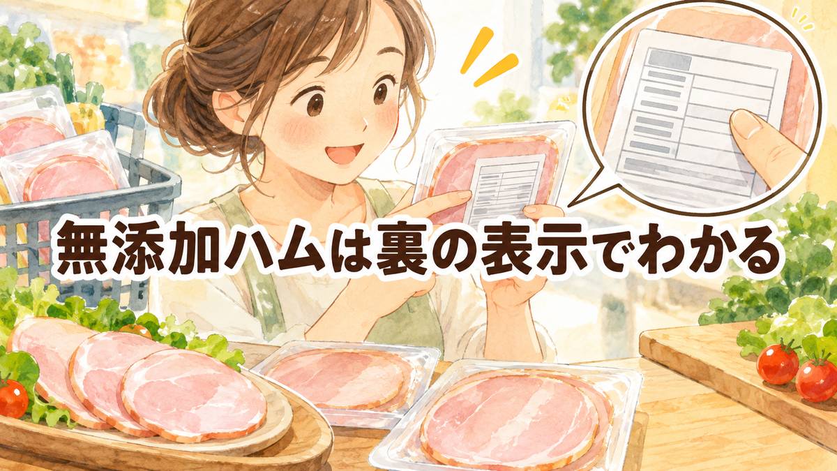 無添加ハムは裏の表示でわかる