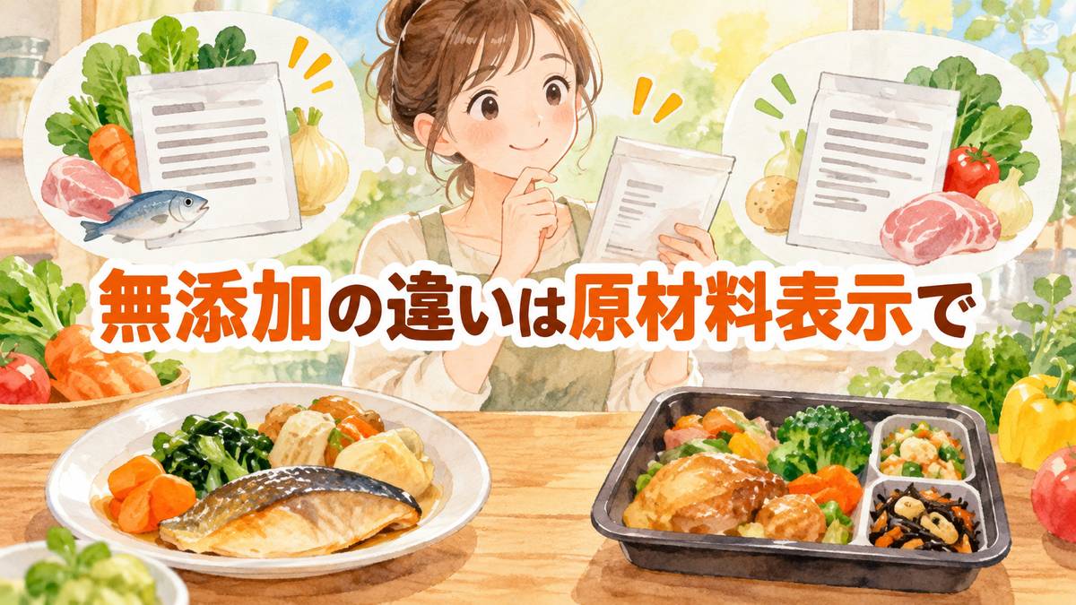 無添加の違いは原材料表示で