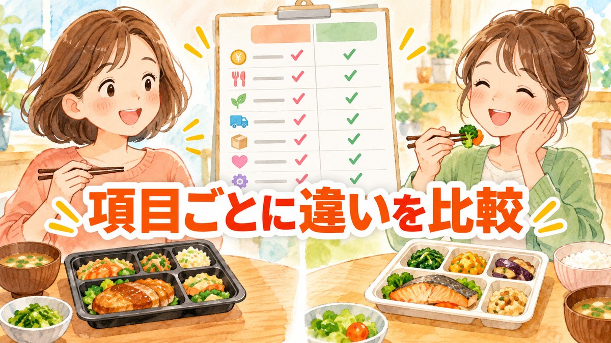 項目ごとに違いを比較