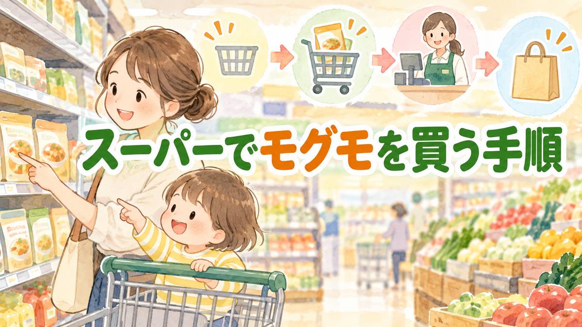スーパーでモグモを買う手順