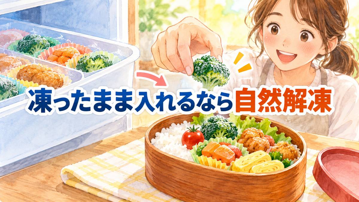 凍ったまま入れるなら自然解凍