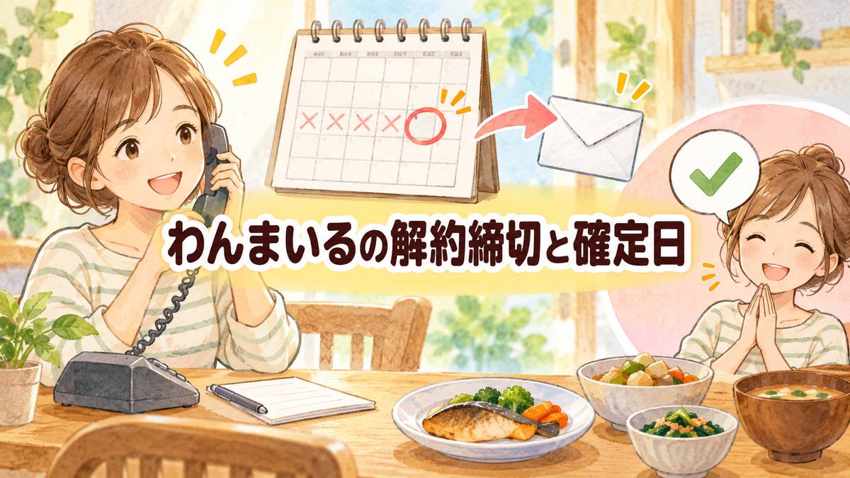 わんまいるの解約締切と確定日