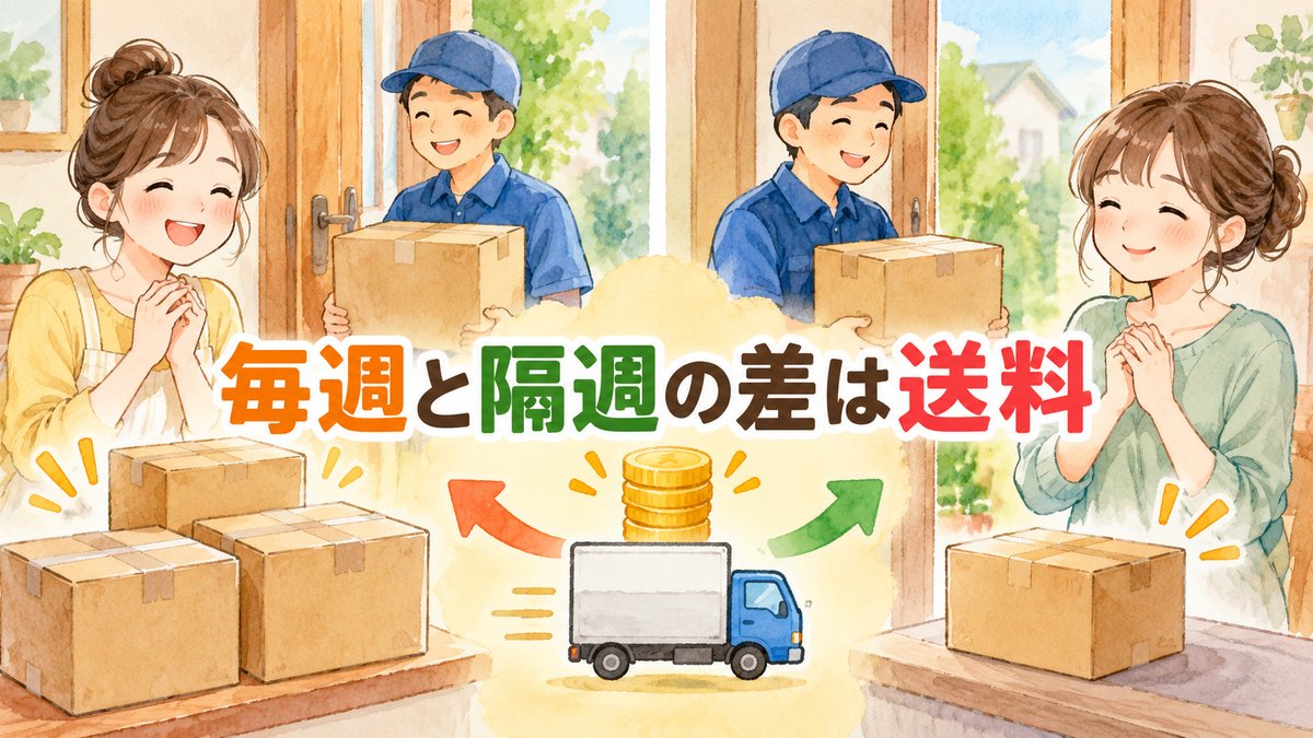毎週と隔週の差は送料