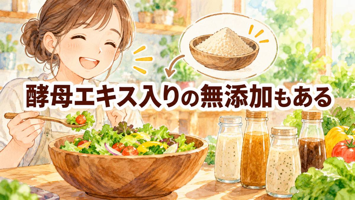 酵母エキス入りの無添加もある