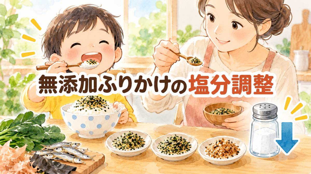無添加ふりかけの塩分調整