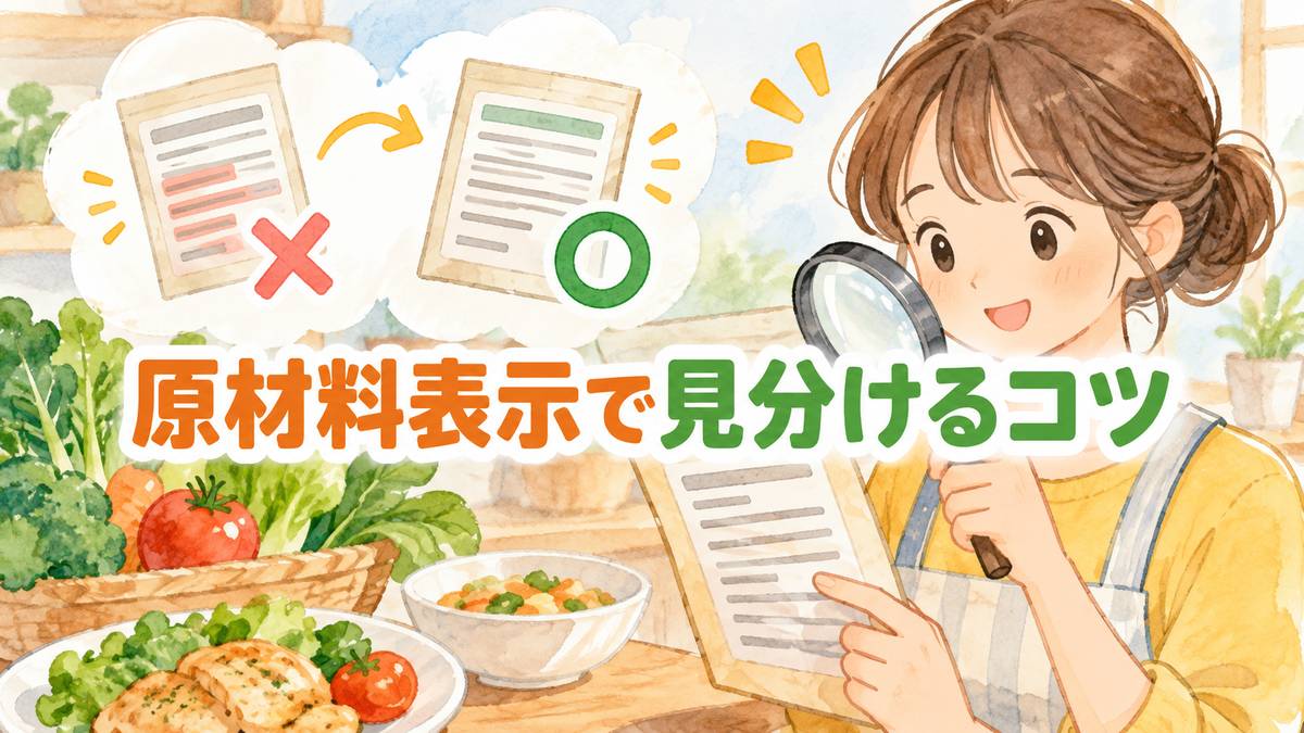 原材料表示で見分けるコツ