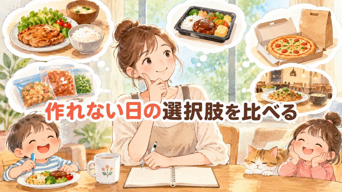 作れない日の選択肢を比べる