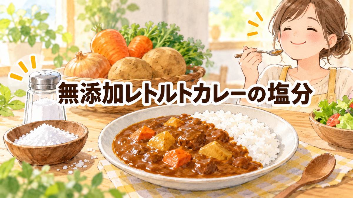 無添加レトルトカレーの塩分