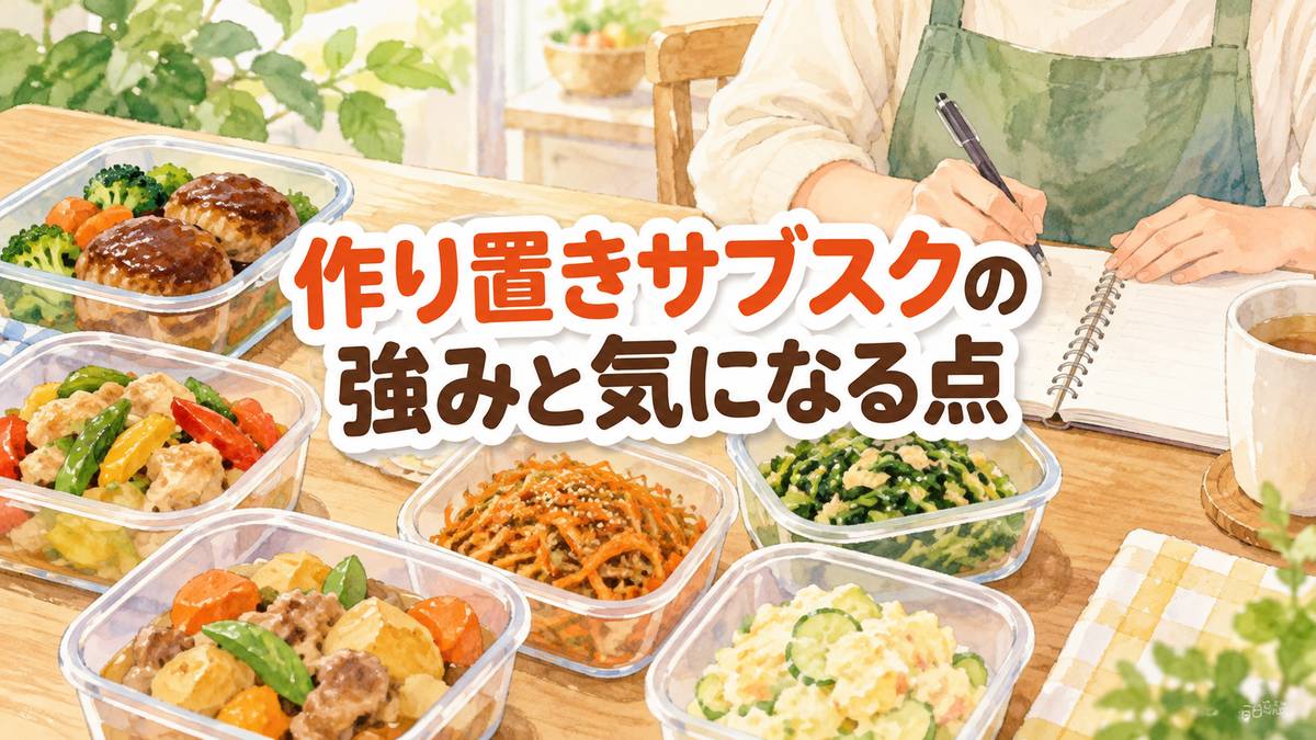 作り置きサブスクの強みと気になる点