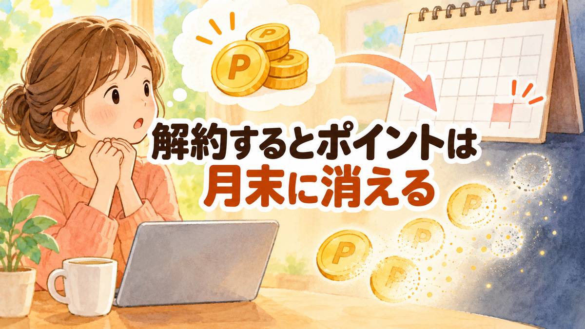 解約するとポイントは月末に消える