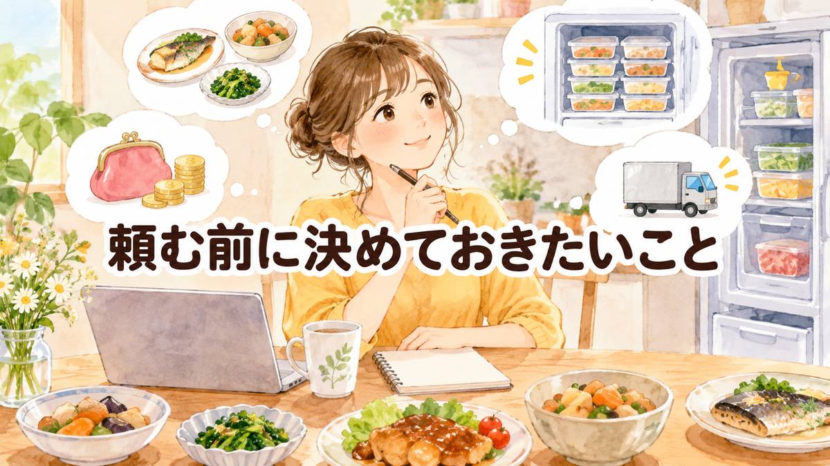 頼む前に決めておきたいこと