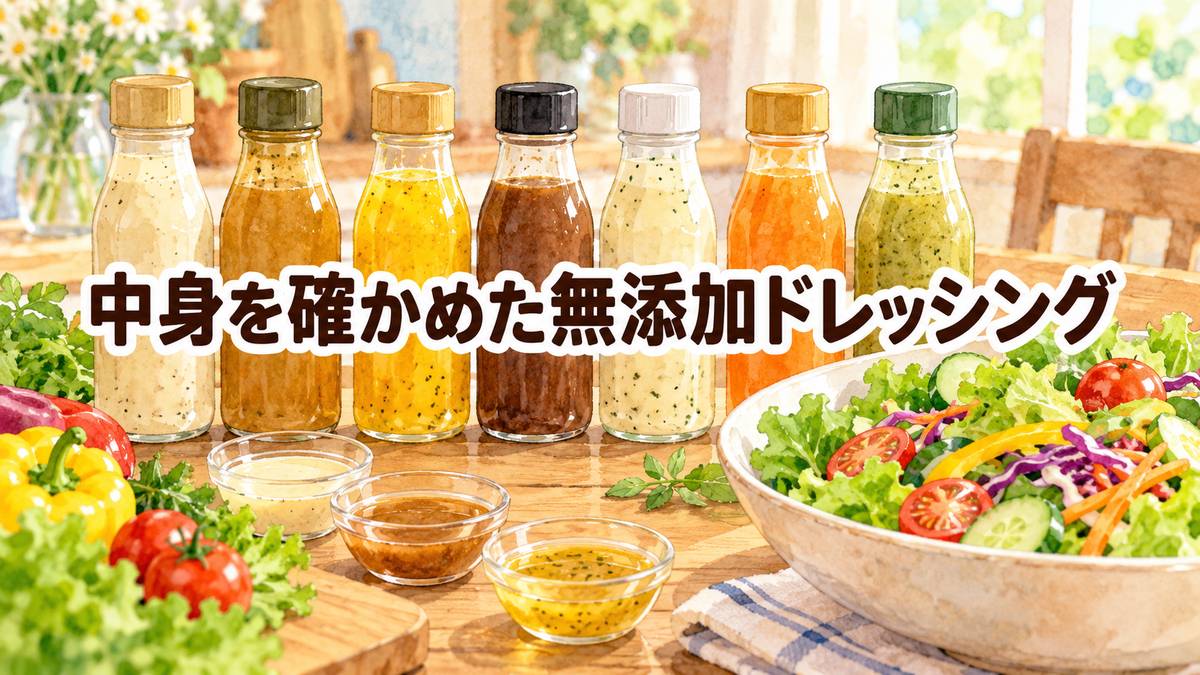 中身を確かめた無添加ドレッシング