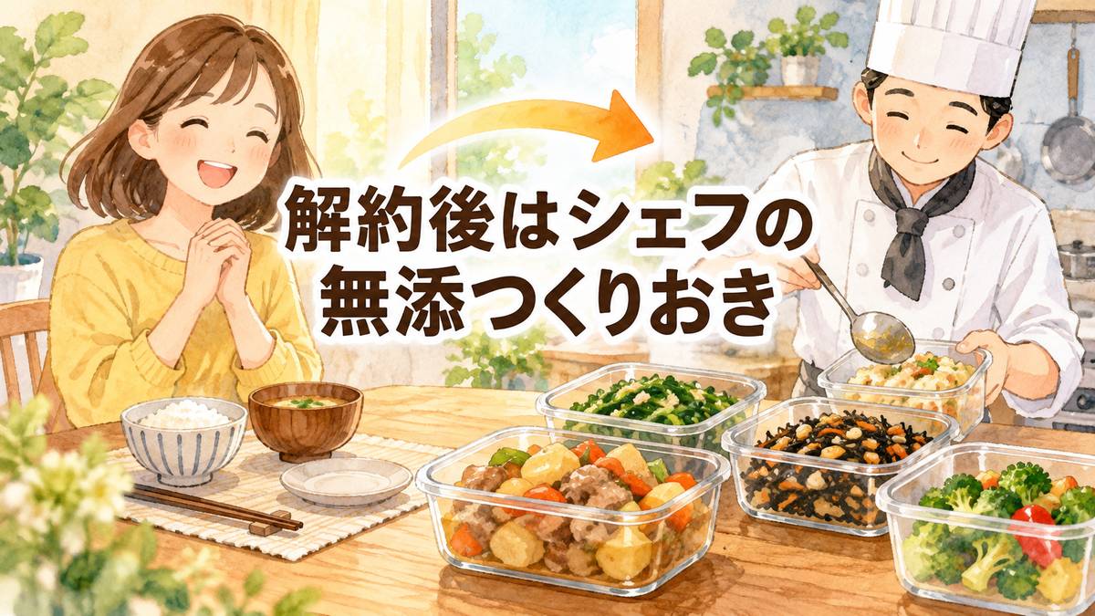 解約後はシェフの無添つくりおき