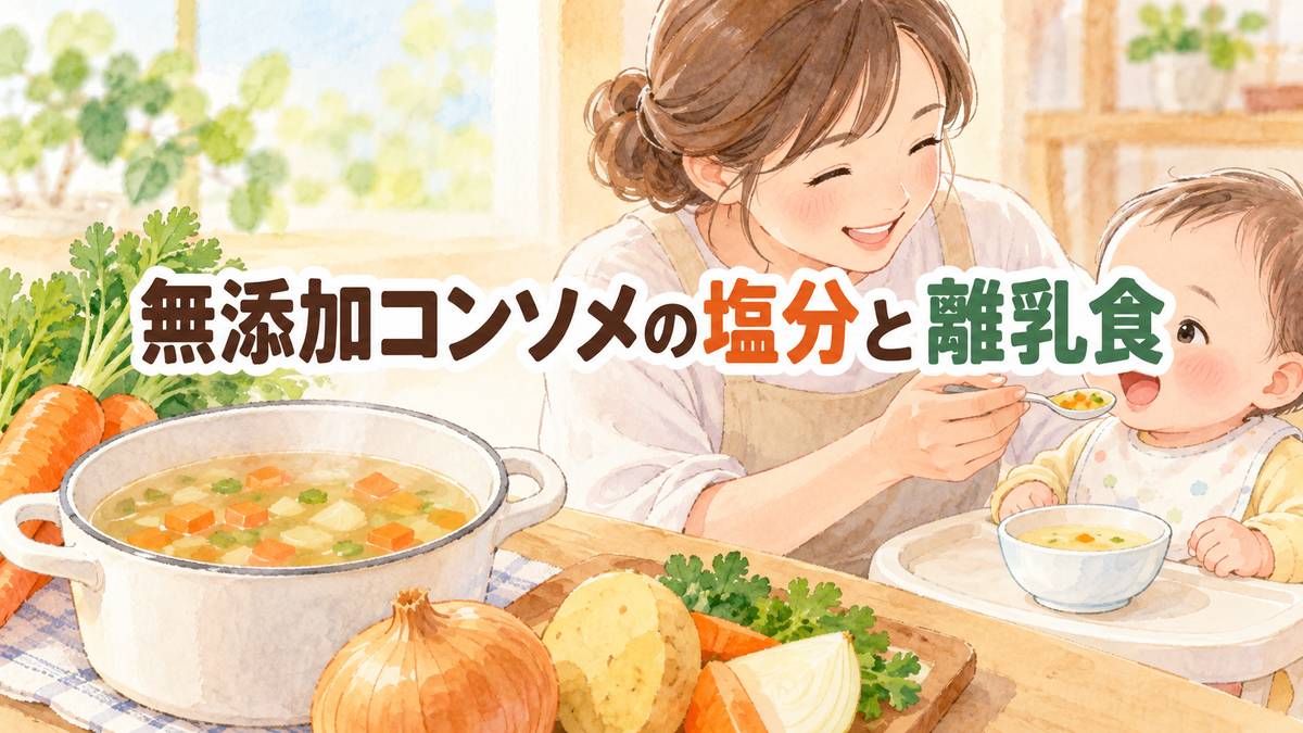 無添加コンソメの塩分と離乳食