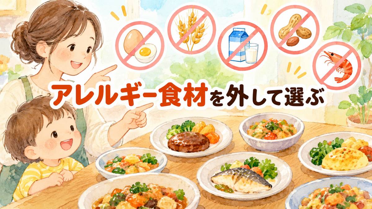 アレルギー食材を外して選ぶ