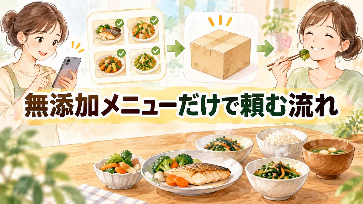無添加メニューだけで頼む流れ