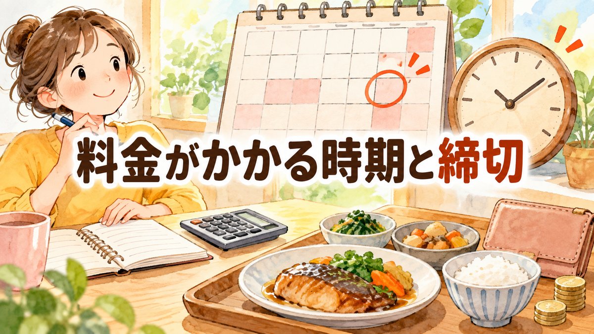 料金がかかる時期と締切