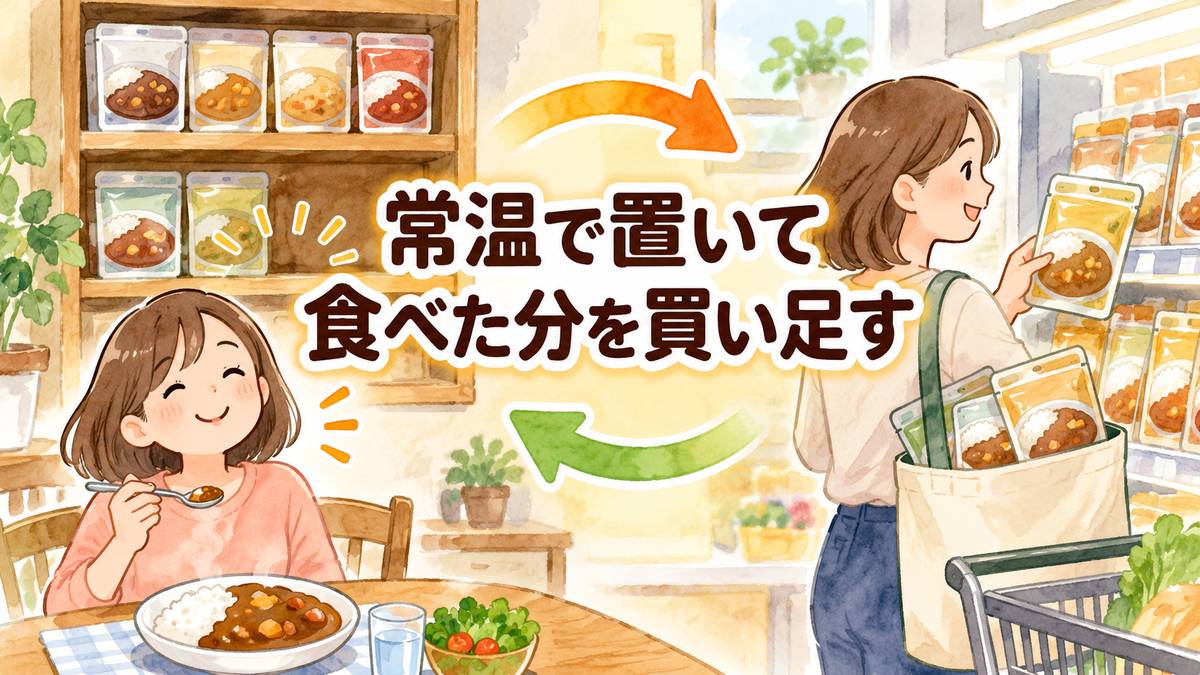 常温で置いて食べた分を買い足す