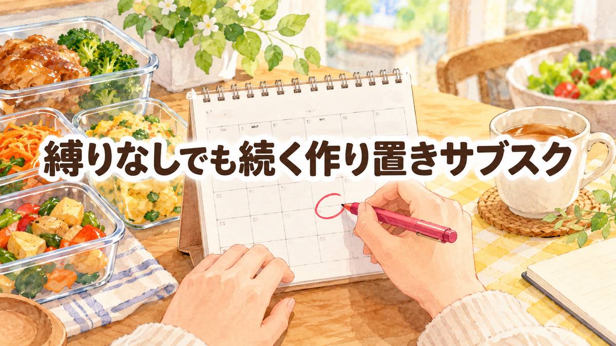 縛りなしでも続く作り置きサブスク