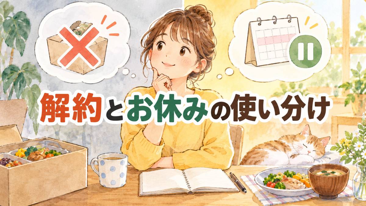 解約とお休みの使い分け