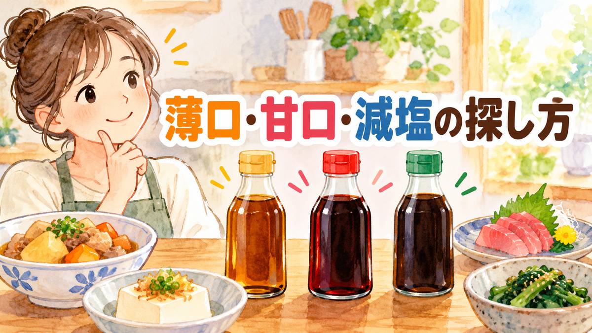 薄口・甘口・減塩の探し方