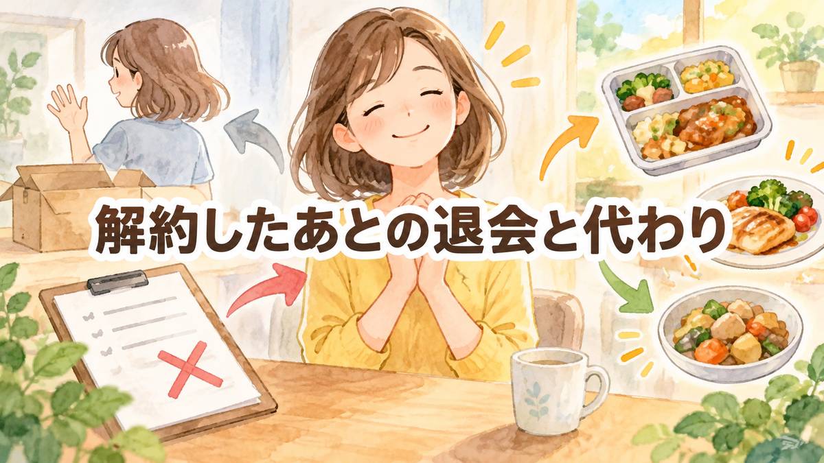 解約したあとの退会と代わり