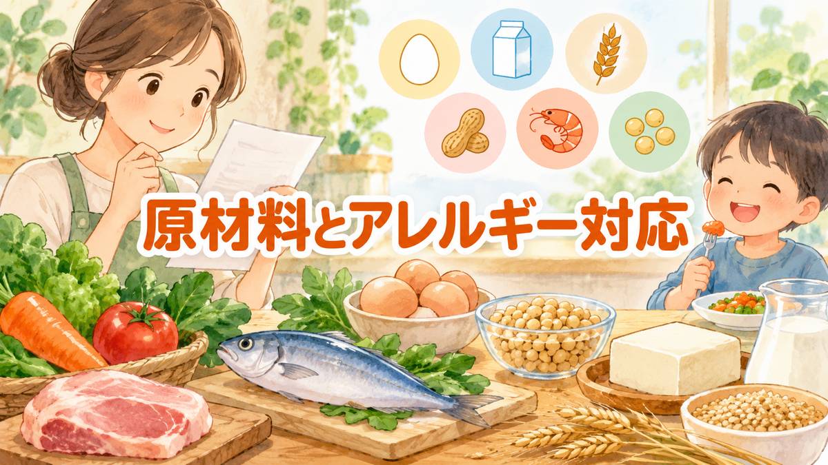 原材料とアレルギー対応