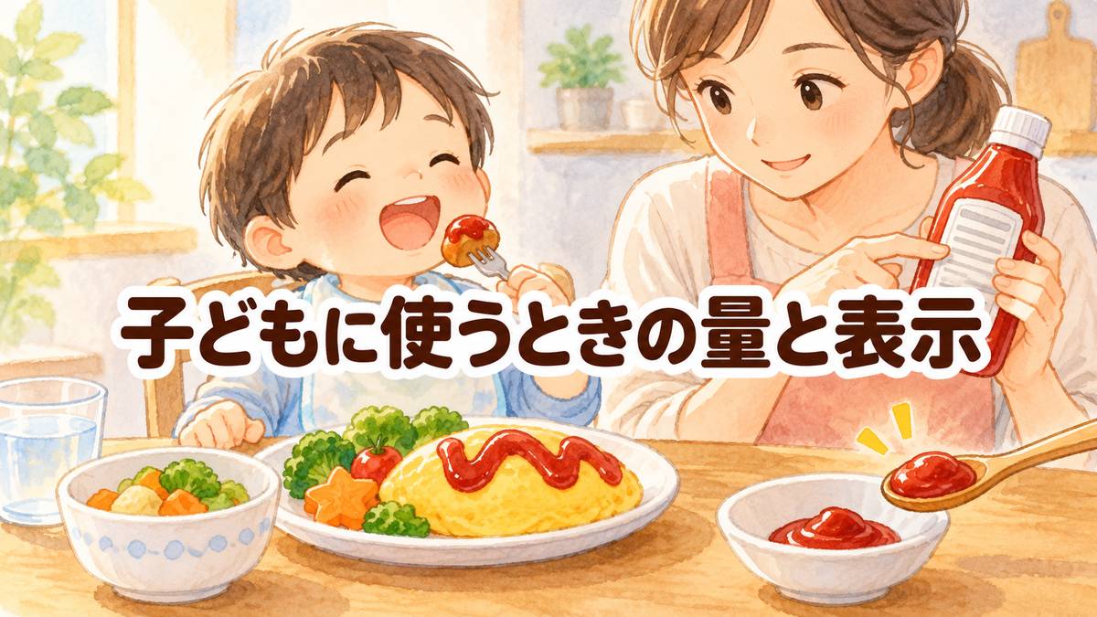 子どもに使うときの量と表示