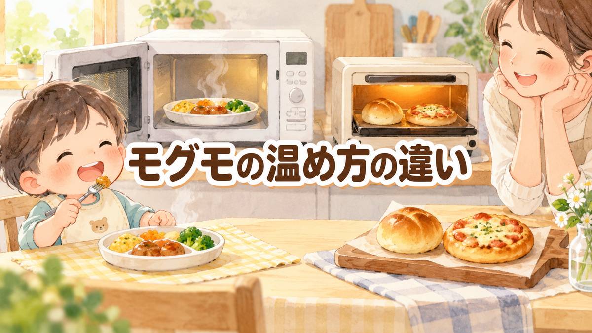 モグモの温め方の違い